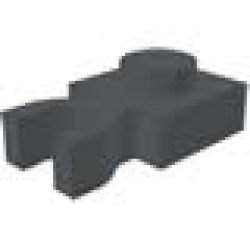 Plate, Modified 1 x 1 with Clip Vertical (Undetermined Type) - Dark Bluish Gray