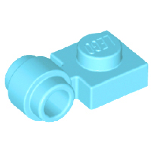 Деталь LEGO 4081b Plate, Modified 1 x 1 with Light Attachment - Thick Ring - Medium Azure