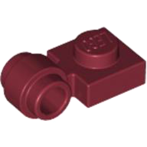 Деталь LEGO 4081b Plate, Modified 1 x 1 with Light Attachment - Thick Ring - Dark Red