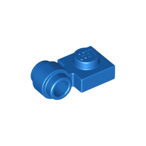 Деталь LEGO 4081b Plate, Modified 1 x 1 with Light Attachment - Thick Ring - Blue