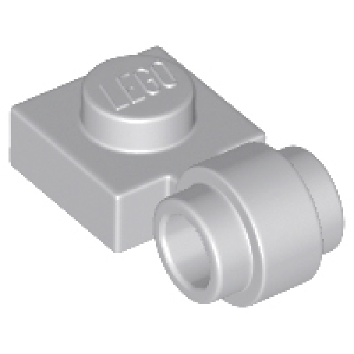 Деталь LEGO 4081b Plate, Modified 1 x 1 with Light Attachment - Thick Ring - Light Bluish Gray