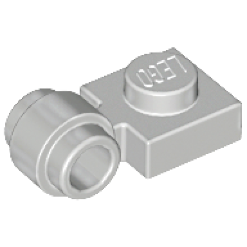 Деталь LEGO 4081b Plate, Modified 1 x 1 with Light Attachment - Thick Ring - Light Gray