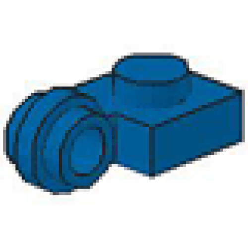 Деталь LEGO 4081a Plate, Modified 1 x 1 with Light Attachment - Thin Ring - Blue