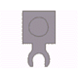 Plate, Modified 1 x 1 with Open O Clip Thin (Vertical Grip) - Light Gray