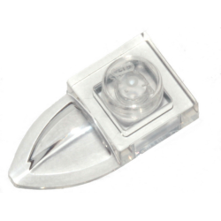 Plate, Modified 1 x 1 with Tooth Horizontal - Trans-Clear