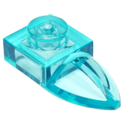 Plate, Modified 1 x 1 with Tooth Horizontal - Trans-Light Blue