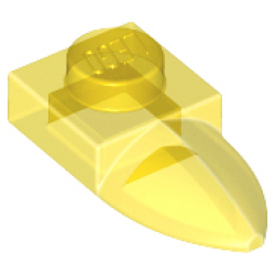 Plate, Modified 1 x 1 with Tooth Horizontal - Trans-Yellow