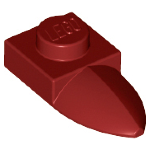 Деталь LEGO 49668 Plate, Modified 1 x 1 with Tooth Horizontal - Dark Red