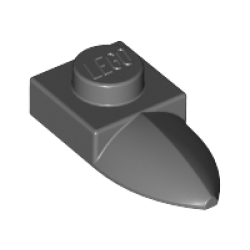 Plate, Modified 1 x 1 with Tooth Horizontal - Dark Bluish Gray