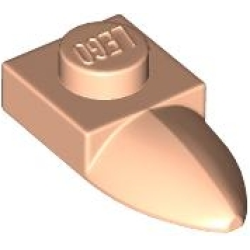 Plate, Modified 1 x 1 with Tooth Horizontal - Light Nougat