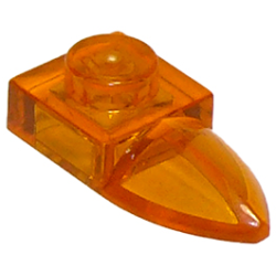 Plate, Modified 1 x 1 with Tooth Horizontal - Trans-Orange
