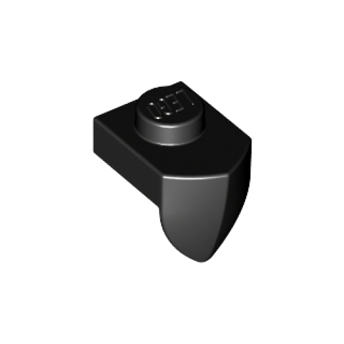 Деталь LEGO 15070 Plate, Modified 1 x 1 with Tooth Vertical - Black