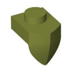Plate, Modified 1 x 1 with Tooth Vertical - Olive Green