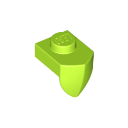 Plate, Modified 1 x 1 with Tooth Vertical - Lime