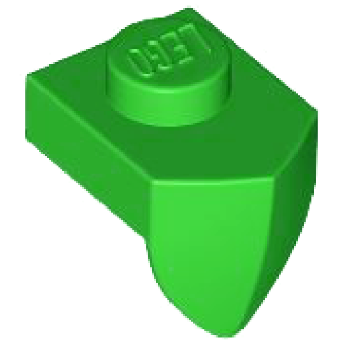 Деталь LEGO 15070 Plate, Modified 1 x 1 with Tooth Vertical - Bright Green