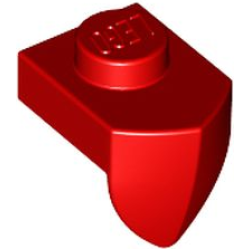 Plate, Modified 1 x 1 with Tooth Vertical - Red