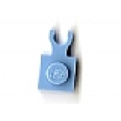 Plate, Modified 1 x 1 with U Clip Thin (Vertical Grip) - Medium Blue