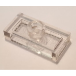 Plate, Modified 1 x 2 with 1 Stud without Groove (Jumper) - Trans-Clear