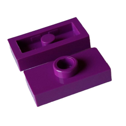 Plate, Modified 1 x 2 with 1 Stud without Groove (Jumper) - Purple