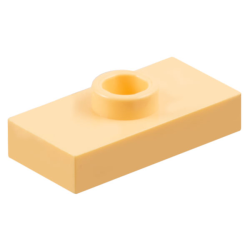 Plate, Modified 1 x 2 with 1 Stud without Groove (Jumper) - Very Light Orange