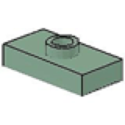 Plate, Modified 1 x 2 with 1 Stud, Jumper (Undetermined Type) - Sand Green