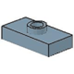 Plate, Modified 1 x 2 with 1 Stud, Jumper (Undetermined Type) - Sand Blue