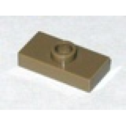 Plate, Modified 1 x 2 with 1 Stud, Jumper (Undetermined Type) - Dark Tan