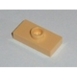 Plate, Modified 1 x 2 with 1 Stud, Jumper (Undetermined Type) - Very Light Orange