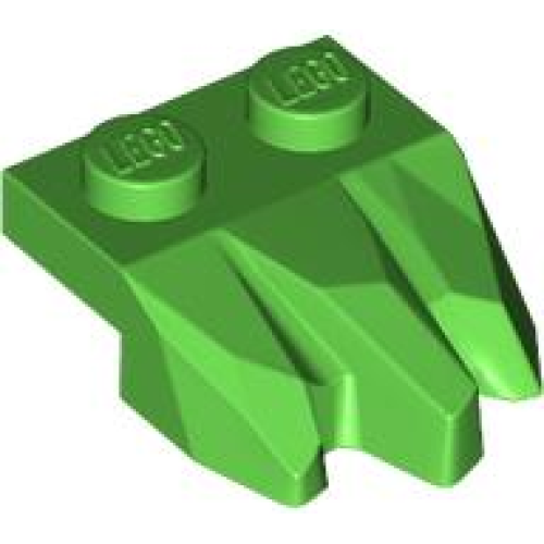 Деталь LEGO 27261 Plate, Modified 1 x 2 with 3 Claws / Rock Fingers - Bright Green