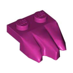 Plate, Modified 1 x 2 with 3 Claws / Rock Fingers - Magenta