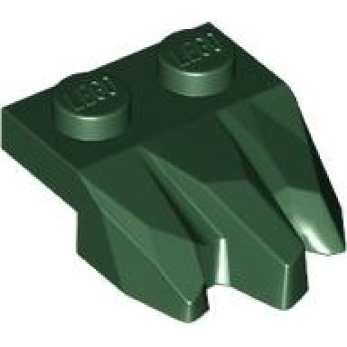 Деталь LEGO 27261 Plate, Modified 1 x 2 with 3 Claws / Rock Fingers - Dark Green