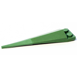 Plate, Modified 1 x 2 with Angular Extension with Molded Flexible Rubber Sand Green Tip Pattern - Sand Green
