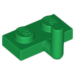 Plate, Modified 1 x 2 with Bar Arm Up (Horizontal Arm 5mm) - Green