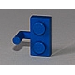 Plate, Modified 1 x 2 with Bar Arm Up (Horizontal Arm 5mm) - Blue