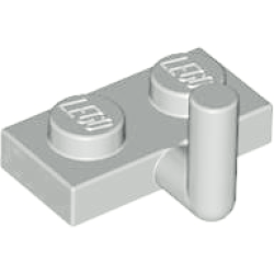 Plate, Modified 1 x 2 with Bar Arm Up (Horizontal Arm 5mm) - Light Gray
