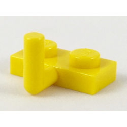 Plate, Modified 1 x 2 with Bar Arm Up (Horizontal Arm 6mm) - Yellow