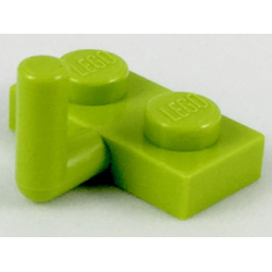 Plate, Modified 1 x 2 with Bar Arm Up (Horizontal Arm 6mm) - Lime