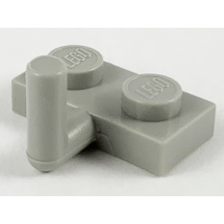 Plate, Modified 1 x 2 with Bar Arm Up (Horizontal Arm 6mm) - Light Gray