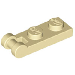 Plate, Modified 1 x 2 with Bar Handle on End - Tan