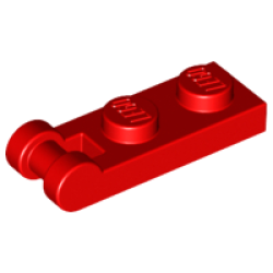 Plate, Modified 1 x 2 with Bar Handle on End - Red