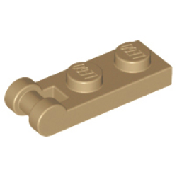 Plate, Modified 1 x 2 with Bar Handle on End - Dark Tan