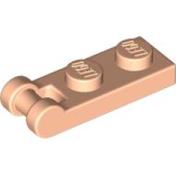 Plate, Modified 1 x 2 with Bar Handle on End - Light Nougat