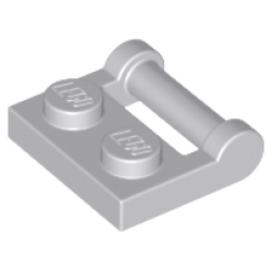 Plate, Modified 1 x 2 with Bar Handle on Side - Closed Ends - Light Bluish Gray