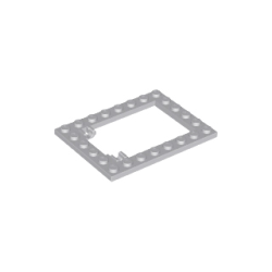 Plate, Modified 6 x 8 Trap Door Frame Horizontal (Long Pin Holders) - Light Bluish Gray