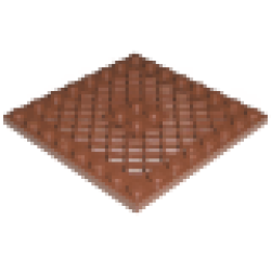 Plate, Modified 8 x 8 with Grille - Reddish Brown