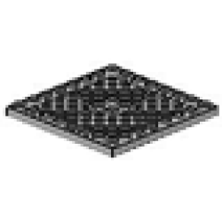 Plate, Modified 8 x 8 with Grille - Light Gray
