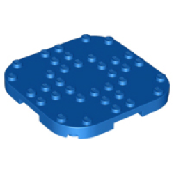 Plate, Modified 8 x 8 with Rounded Corners and 4 Feet - Blue