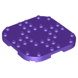 Plate, Modified 8 x 8 with Rounded Corners and 4 Feet - Dark Purple