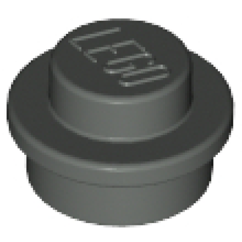 Деталь LEGO 4073 Plate, Round 1 x 1 - Dark Gray
