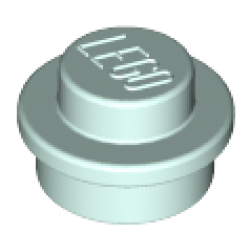 Plate, Round 1 x 1 - Light Aqua